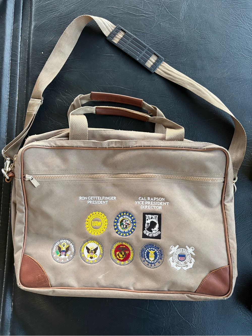 UAW Military Veterans Commemorative Laptop Briefcase Messenger Bag